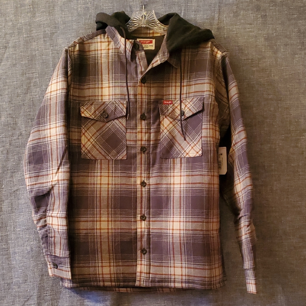 Wrangler Padded Quilted Shirt Button Down Jacket Shacket